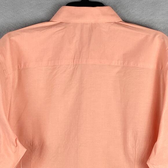 Bar III Men's Large 16-16.5 Dress Shirt Slim Fit Stretch Fabric Apricot NEW - Picture 6 of 12